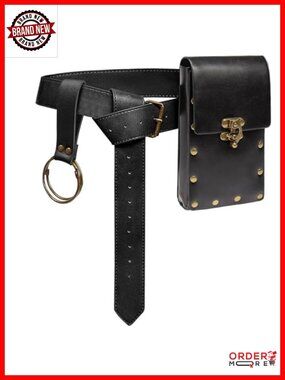 Steampunk Leather Belt Pouch Waist Bag Medieval Renaissance Cosplay Cellphone